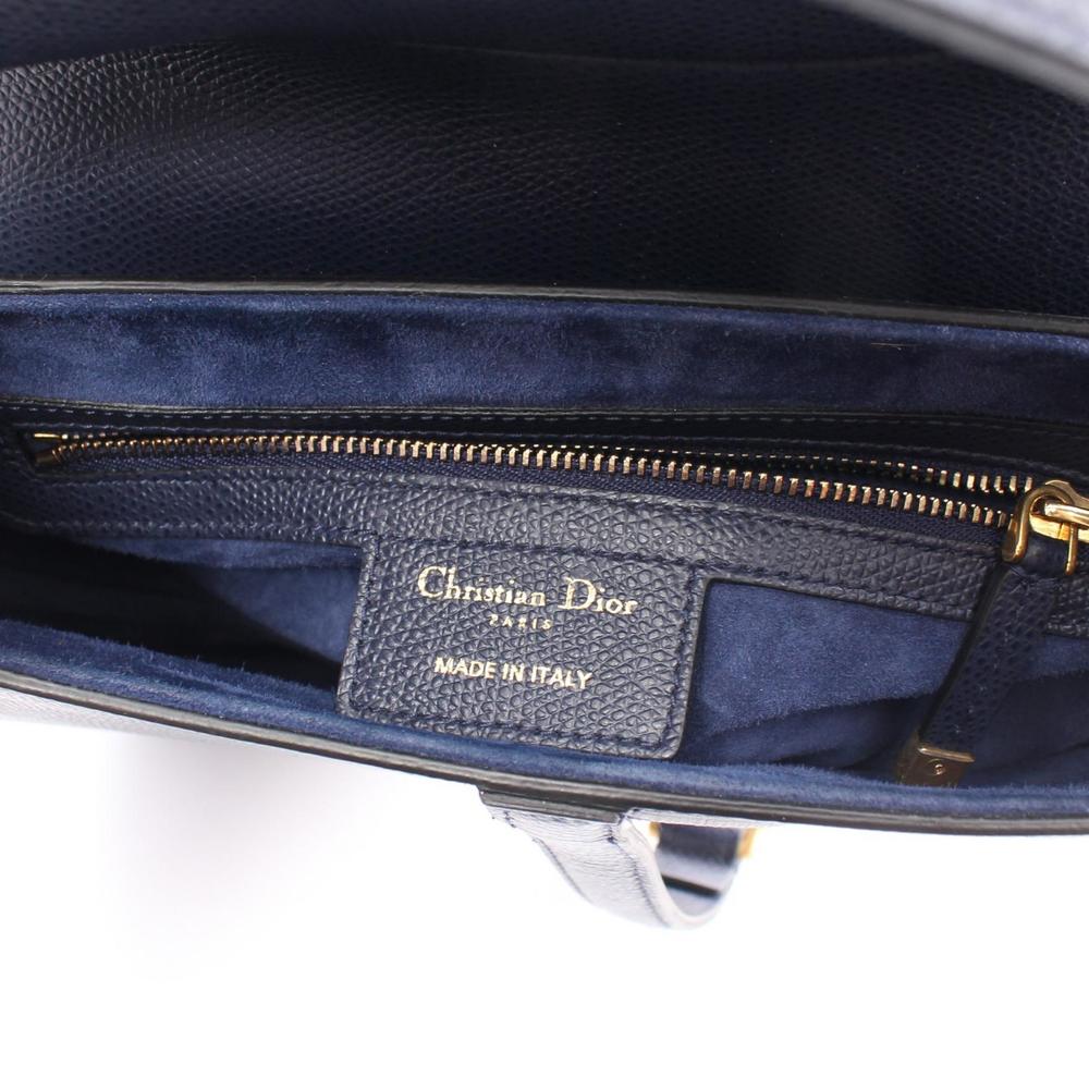Dior Saddle Shoulder Bag Leather Navy - Picture 4 of 7